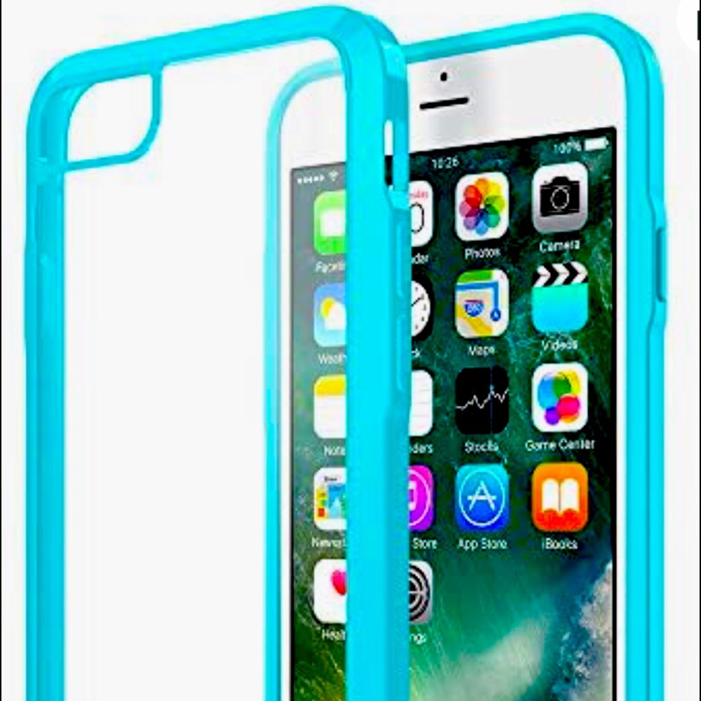 Trianium- Clear/Turquoise case for iPhone 7/8